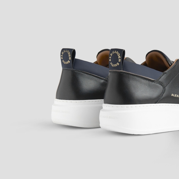 Sneakers Alexander Smith wembley slip-on man in smooth blue leather - 4