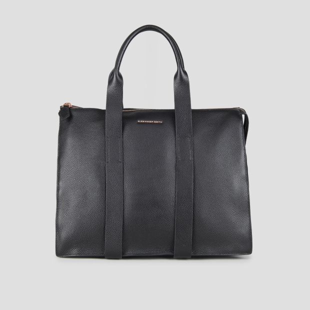 Sneakers Alexander Smith jane large handbag with shoulder strap in black tumbled leather - 1