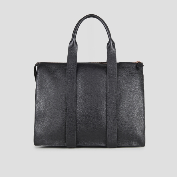 Sneakers Alexander Smith jane large handbag with shoulder strap in black tumbled leather - 4