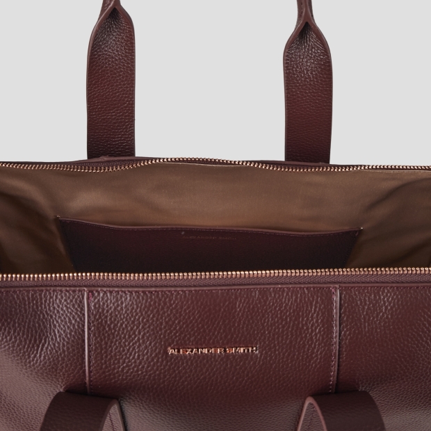Sneakers Alexander Smith jane large handbag with shoulder strap in bordeaux tumbled leather - 6
