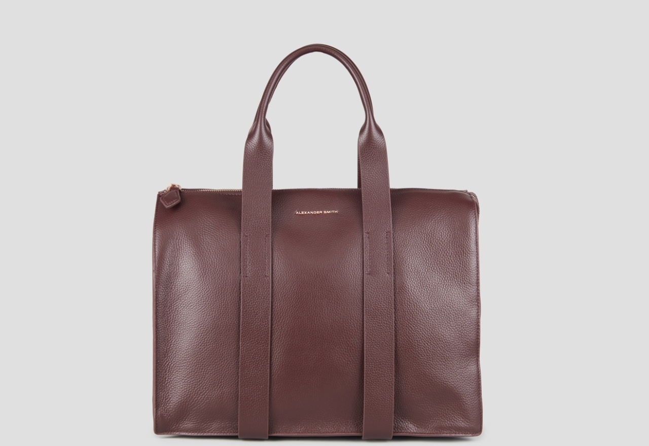 Sneakers Alexander Smith jane medium handbag with shoulder strap in bordeaux tumbled leather - 1