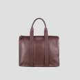 Jane Medium handbag with shoulder strap in bordeaux tumbled leather