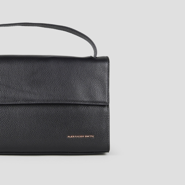 Sneakers Alexander Smith holly shoulder bag with shoulder strap in black tumbled leather - 5