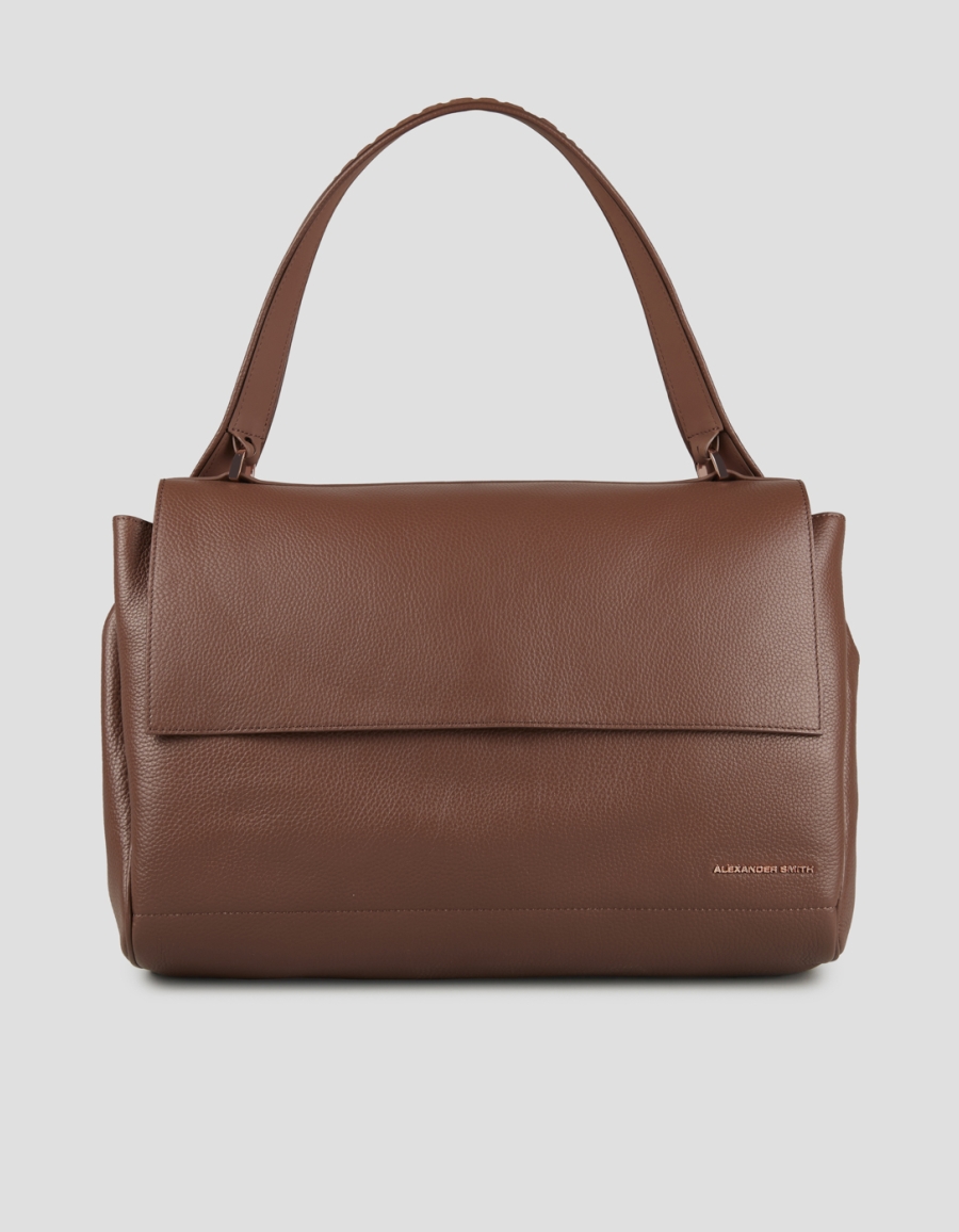 Sneakers Alexander Smith taylor shoulder bag in dark brown hammered leather - 1