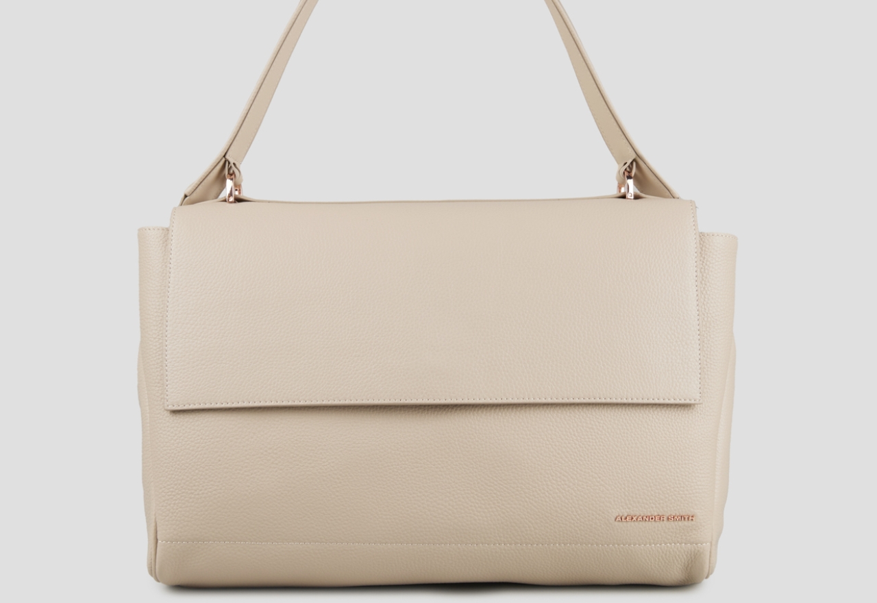 Sneakers Alexander Smith taylor shoulder bag in dark ivory hammered leather - 1