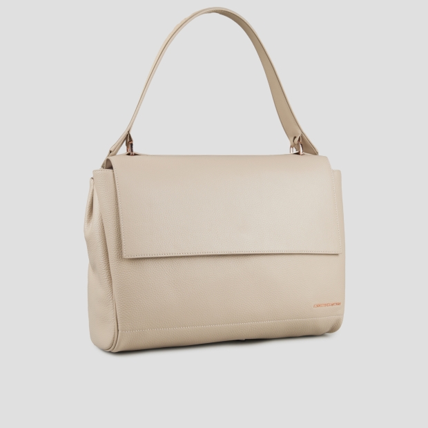 Sneakers Alexander Smith taylor shoulder bag in dark ivory hammered leather - 2