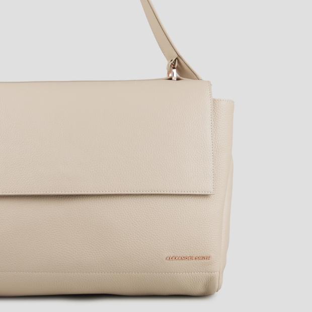 Sneakers Alexander Smith taylor shoulder bag in dark ivory hammered leather - 4