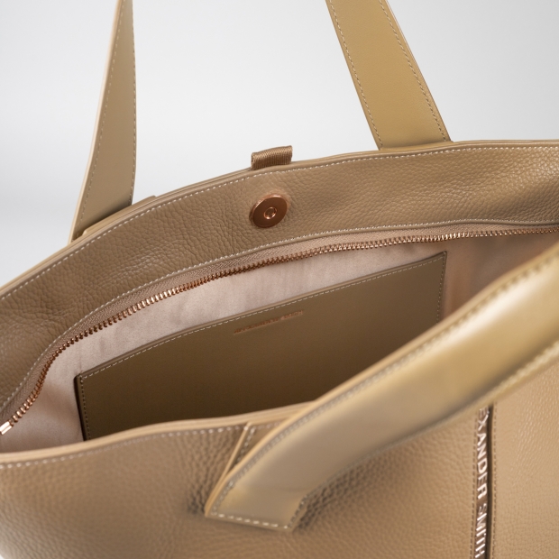 Sneakers Alexander Smith lauren medium handbag with shoulder strap in brown leather - 5