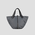 Lauren Medium handbag with shoulder strap in grey nylon