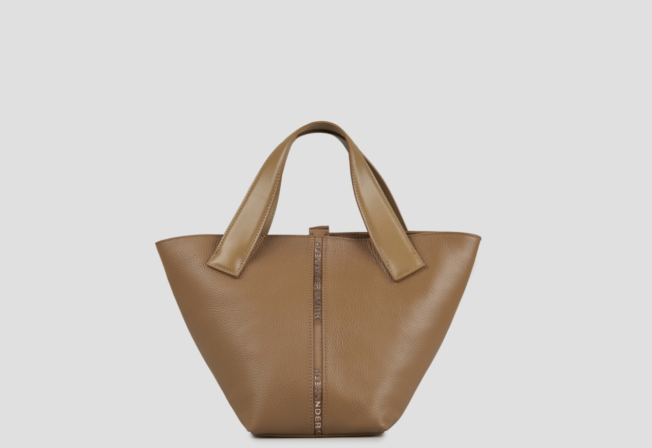 Sneakers Alexander Smith lauren small handbag with shoulder strap in brown tumbled leather - 1