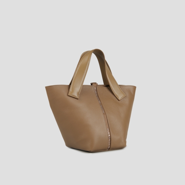 Sneakers Alexander Smith lauren small handbag with shoulder strap in brown tumbled leather - 2