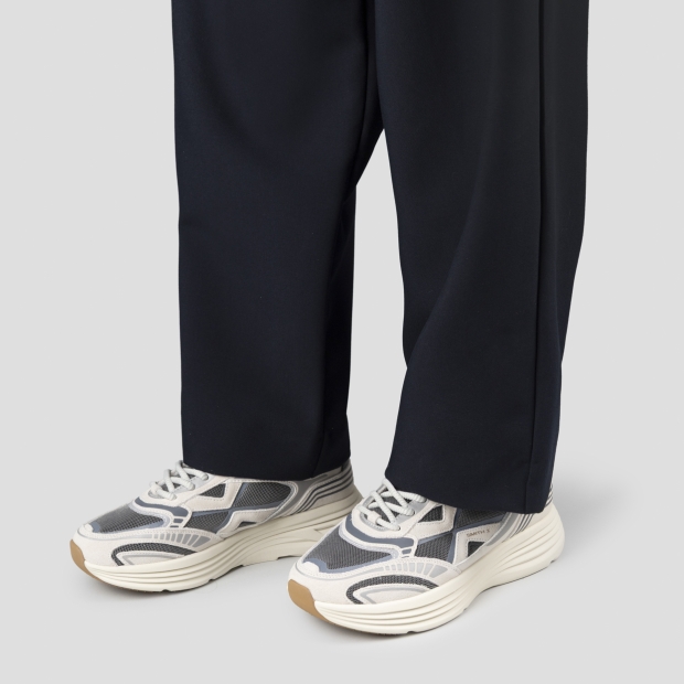 Sneakers Alexander Smith storm man in white leather and grey mesh - 2