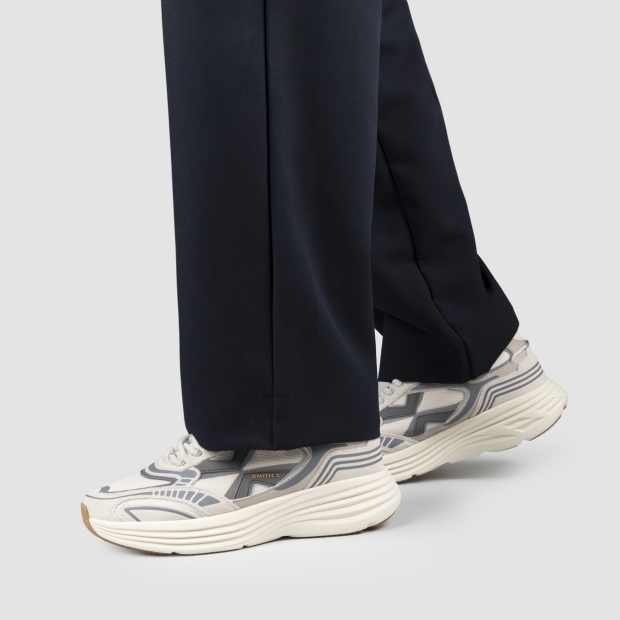 Sneakers Alexander Smith storm man in white leather and mesh with grey details - 2