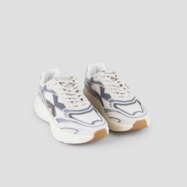Sneakers Alexander Smith storm man in white leather and mesh with grey details - 4