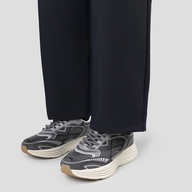 Sneakers Alexander Smith storm man in grey leather and mesh - 2