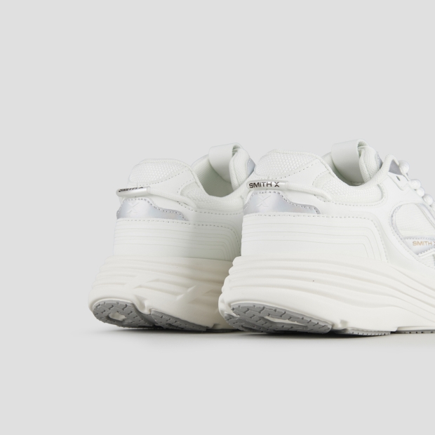 Sneakers Alexander Smith storm woman in white leather and mesh with iridescent details - 5