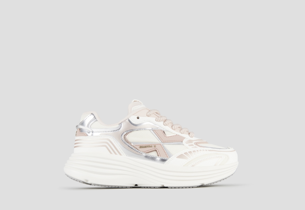 Sneakers Alexander Smith storm woman in white and pink leather and mesh - 1