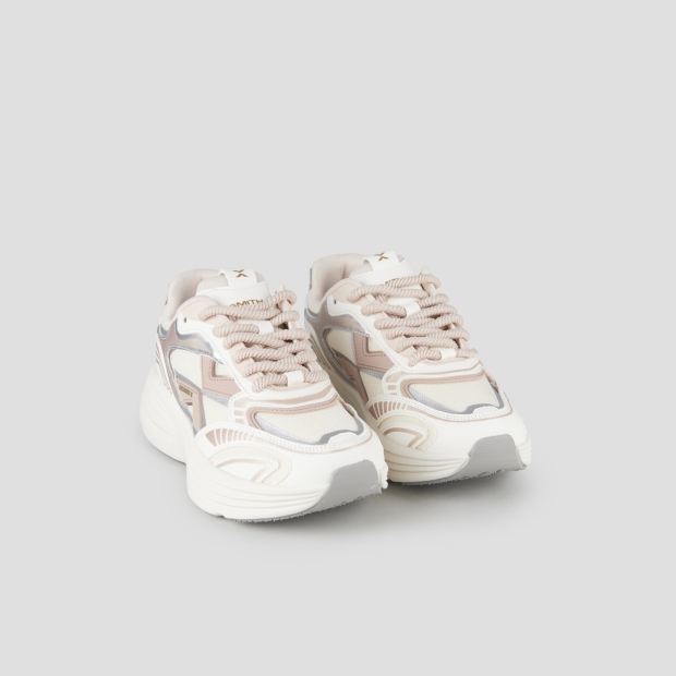Sneakers Alexander Smith storm woman in white and pink leather and mesh - 4