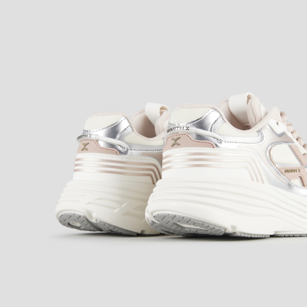 Sneakers Alexander Smith storm woman in white and pink leather and mesh - 5