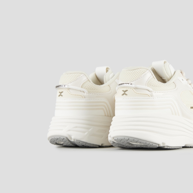 Sneakers Alexander Smith storm woman in white leather and light yellow mesh - 5