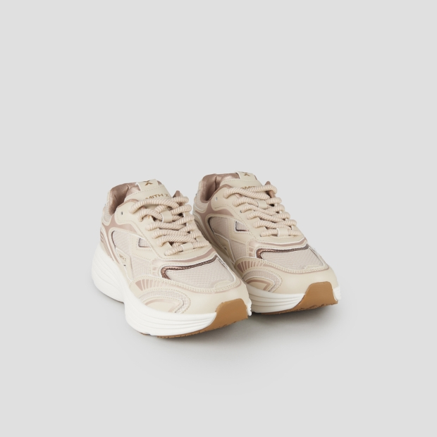 Sneakers Alexander Smith storm woman in beige leather and mesh - 4