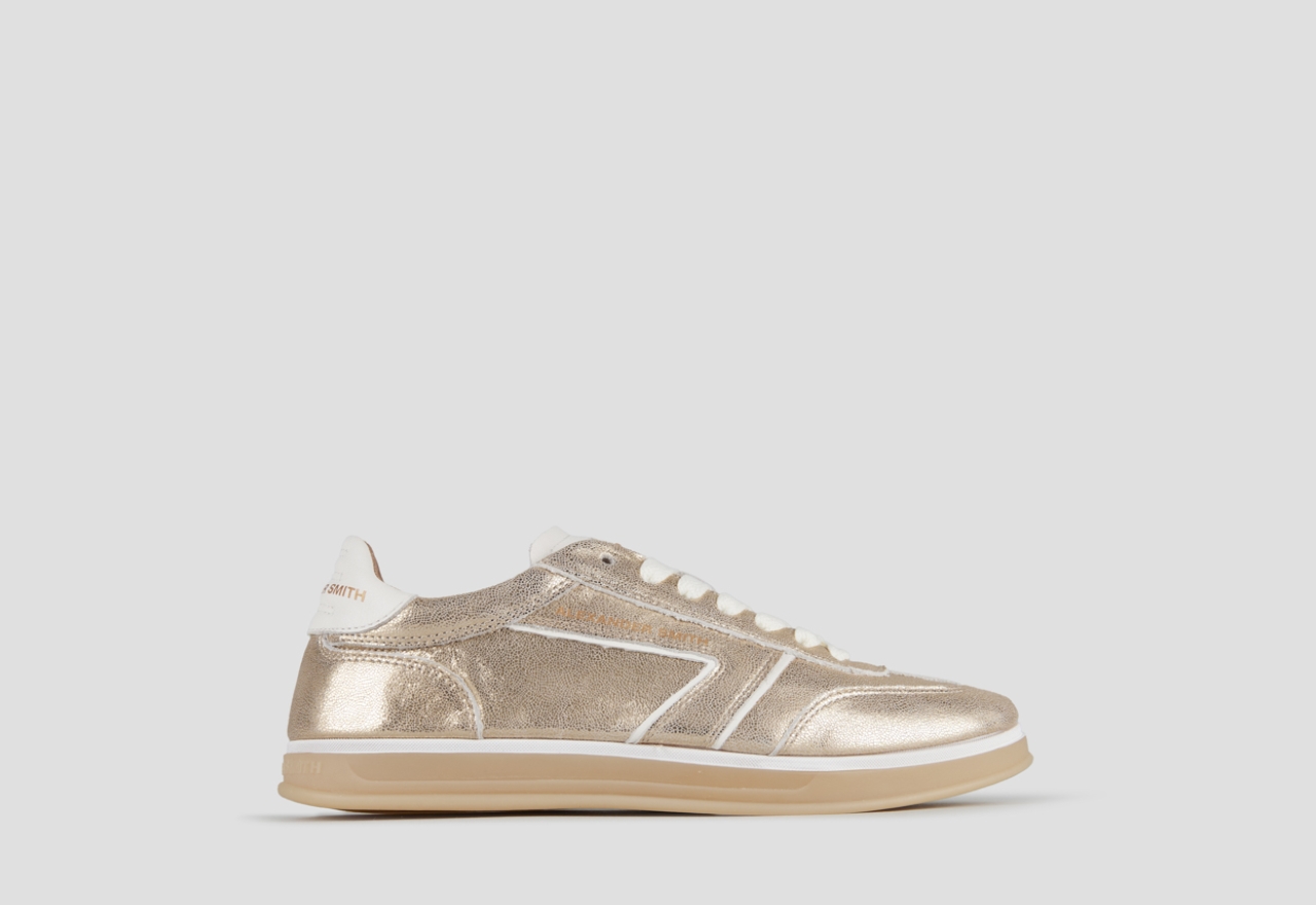 Sneakers Alexander Smith thames woman in gold laminated leather - 1