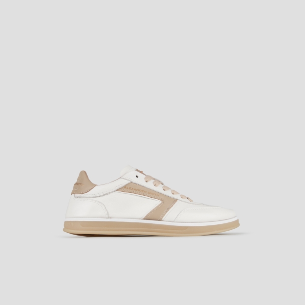 Sneakers Alexander Smith thames woman in white leather and pink logo - 1