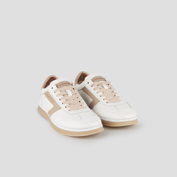 Sneakers Alexander Smith thames woman in white leather and pink logo - 4