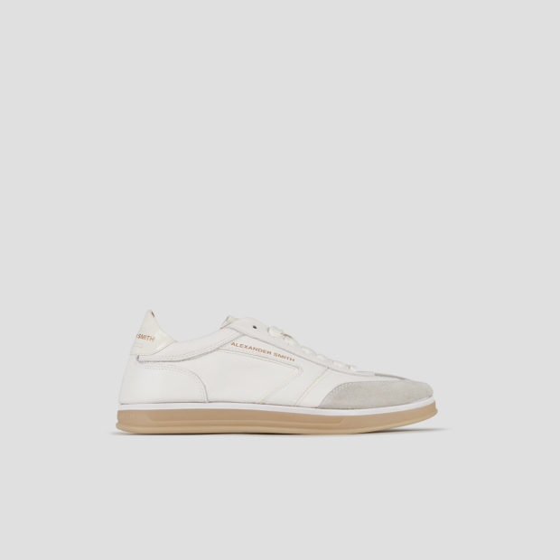 Sneakers Alexander Smith thames woman in white leather and grey suede - 1