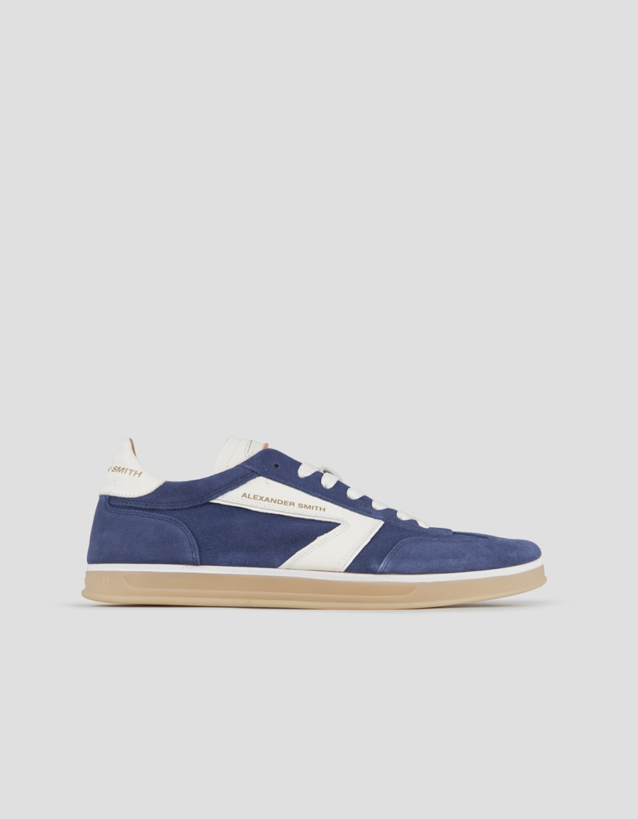 Sneakers Alexander Smith thames man in blue suede and white logo - 1