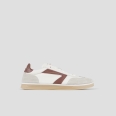 Thames Man in white leather, grey suede and wine logo