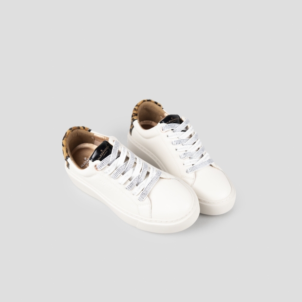 Sneakers Alexander Smith white laces in full silver strass for women - 2