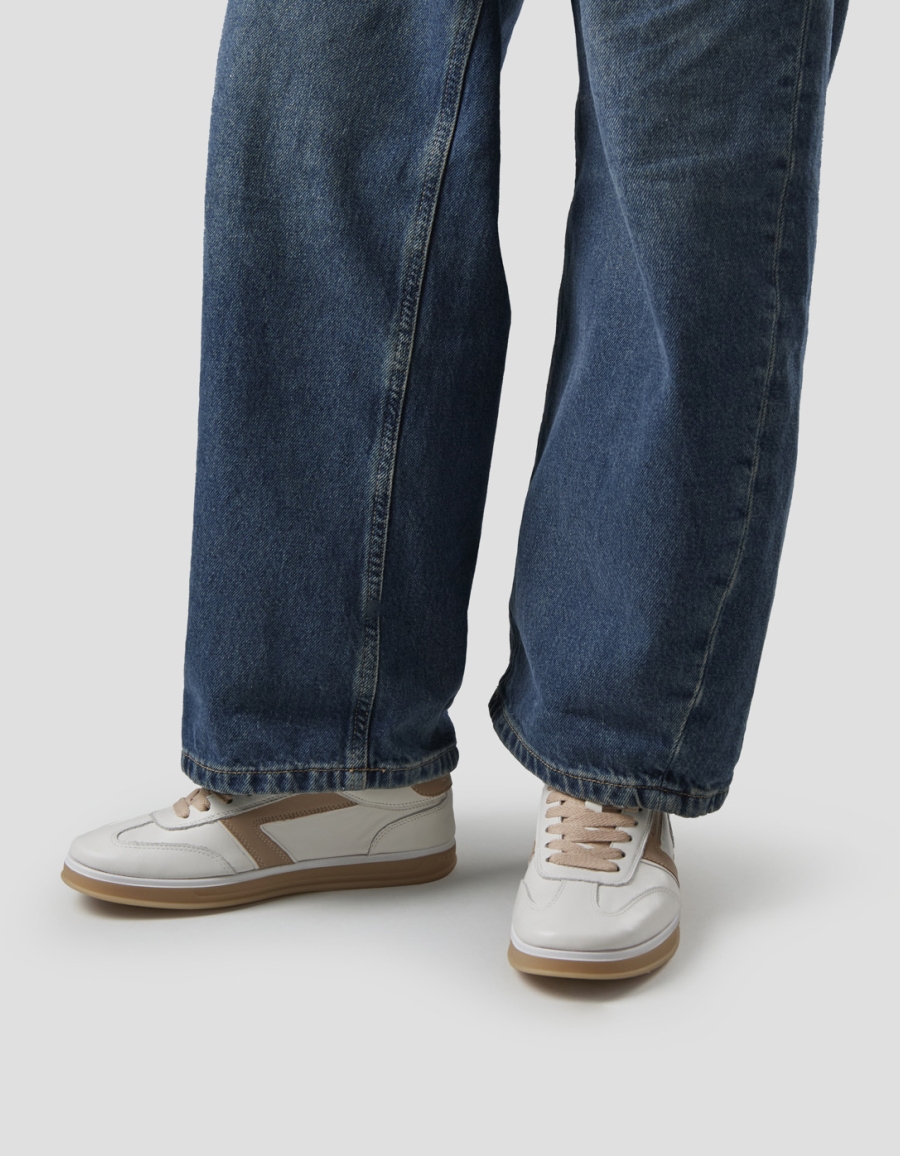 Sneakers Alexander Smith thames woman in white leather and pink logo - 2