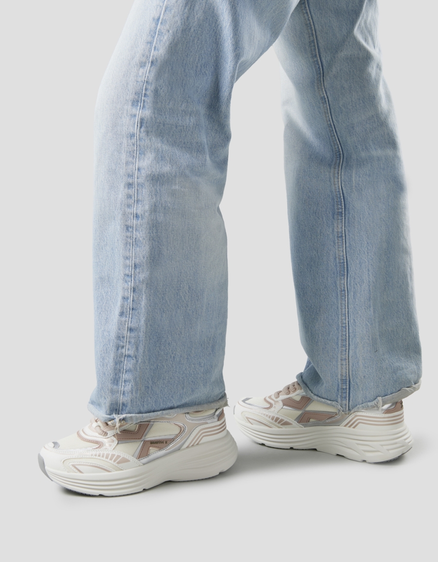 Sneakers Alexander Smith storm woman in white and pink leather and mesh - 2