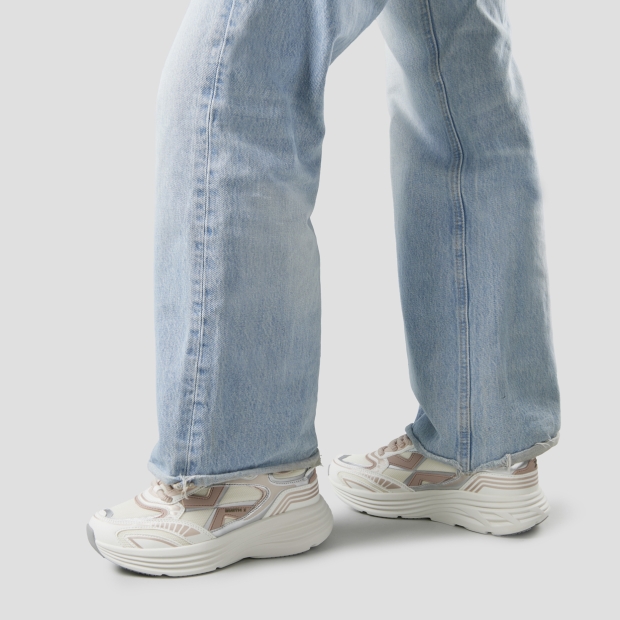 Sneakers Alexander Smith storm woman in white and pink leather and mesh - 2