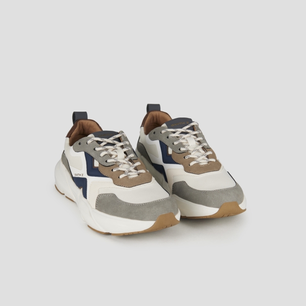 Sneakers Alexander Smith horizon man in white and grey with suede and rip-stop details - 4