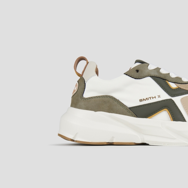 Sneakers Alexander Smith horizon man in with with military green details in suede and nylon - 3