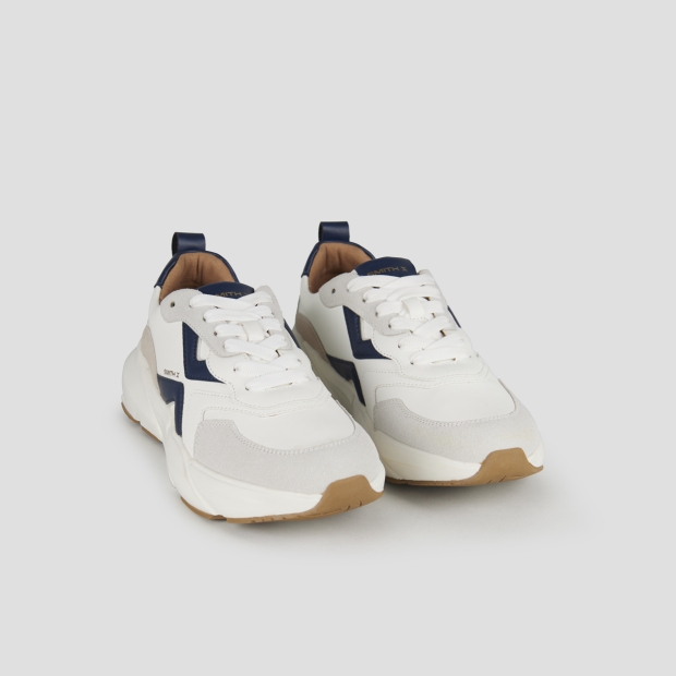 Sneakers Alexander Smith horizon man in white with suede inserts and blue details - 4