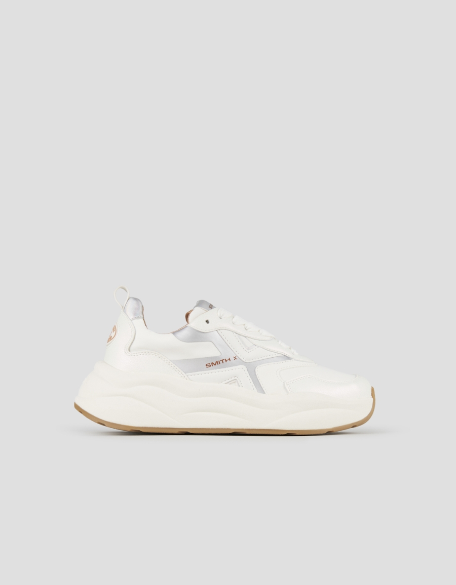 Sneakers Alexander Smith horizon woman in white leather with iridescent details - 1