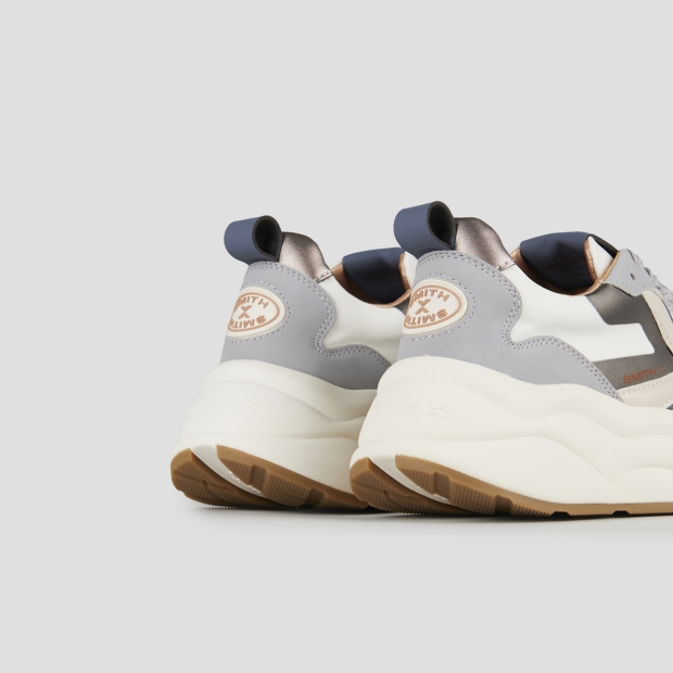 Sneakers Alexander Smith horizon woman in white leather and grey suede details - 5