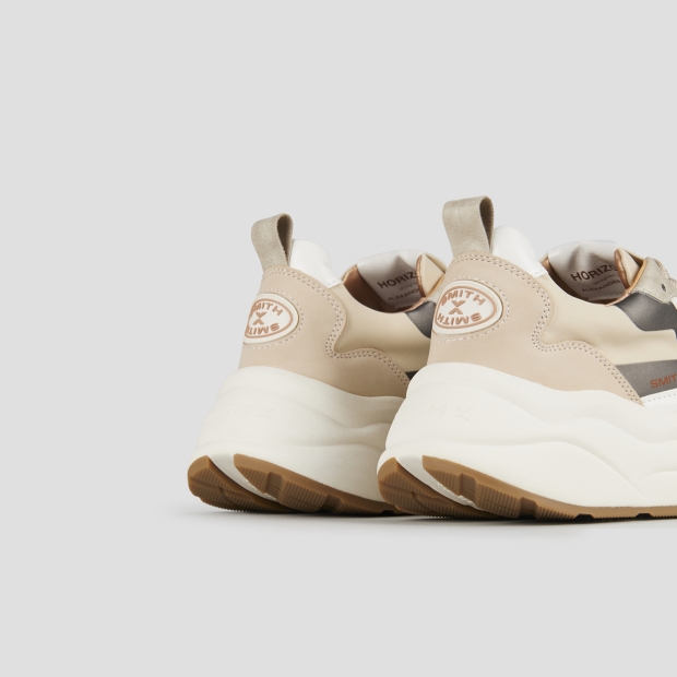 Sneakers Alexander Smith horizon woman in beige nylon and platinum laminated - 5