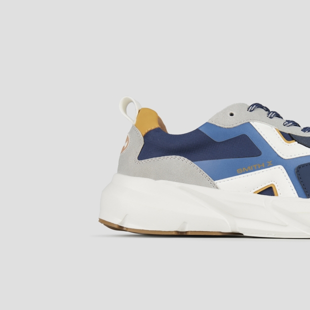 Sneakers Alexander Smith horizon man in blue with grey suede and rip-stop inserts - 3