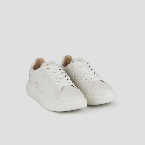 Sneakers Alexander Smith college man in white leather - 4