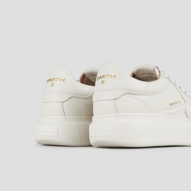 Sneakers Alexander Smith college man in white leather - 5