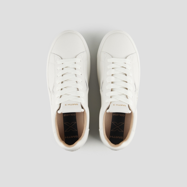 Sneakers Alexander Smith college man in white leather - 6