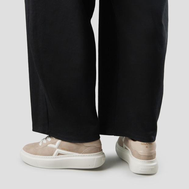 Sneakers Alexander Smith college woman in beige suede and white logo - 2