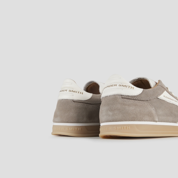 Sneakers Alexander Smith thames man in dark ivory suede and white logo - 5
