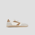 Thames Man in white leather, grey suede and sand logo
