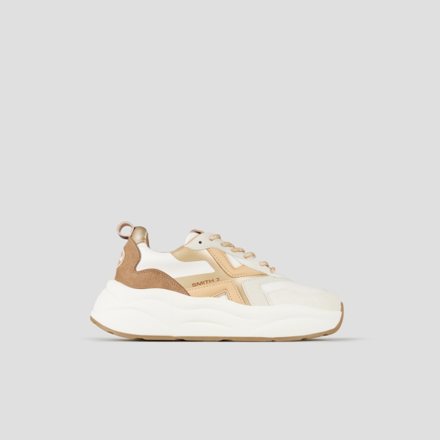 Sneakers Alexander Smith horizon woman in white with brown suede details - 1