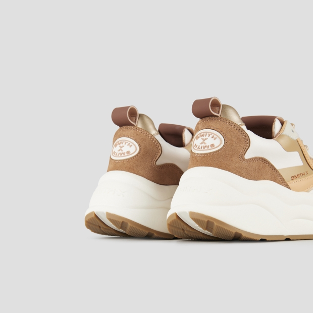 Sneakers Alexander Smith horizon woman in white with brown suede details - 5